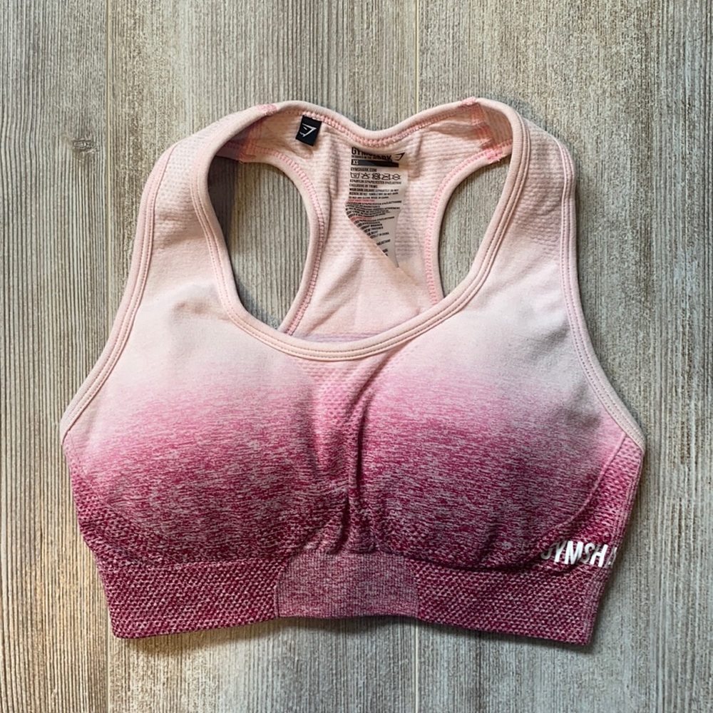 Gymshark Pink Adapt Ombré Seamless Sports Bra XS